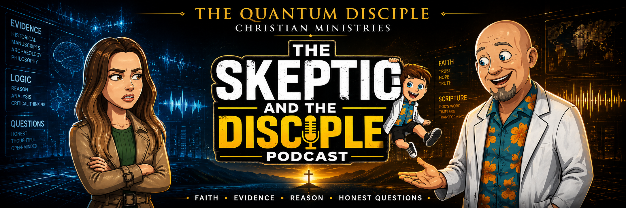 The Skeptic and The Disciple — video podcast banner